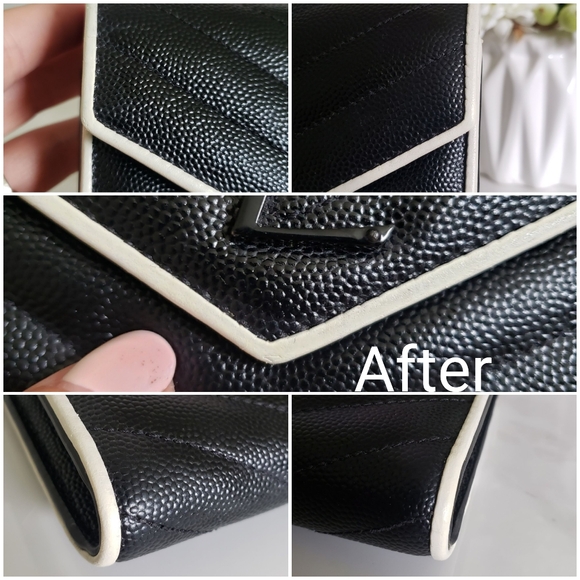 *SOLD* Authentic Pre-owned Yves Saint Laurent Grain De Poudre Envelope Wallet - Picture 13 of 15